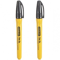 Stanley Fine Tip Permanent Marker Black x 2